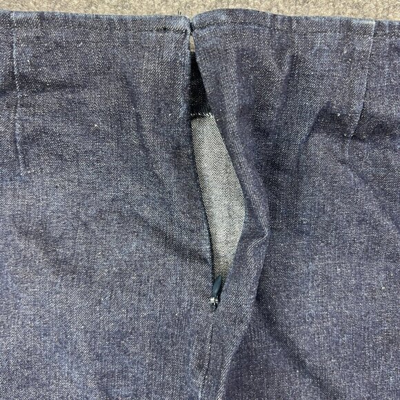 Vintage GAP Jean Skirt Women's 1 Dark Blue Pencil Zip Up Below Knee Cotton - Picture 5 of 6